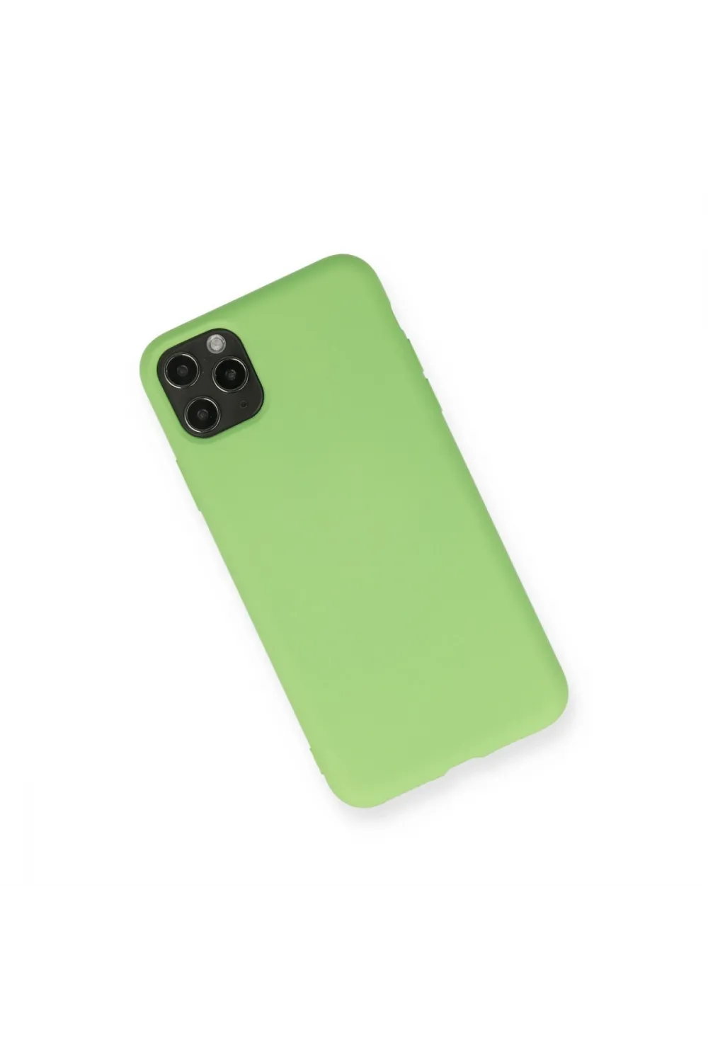Apple İphone 11 Pro Max Kılıf Nano İçi Kadife Silikon - Yeşil
