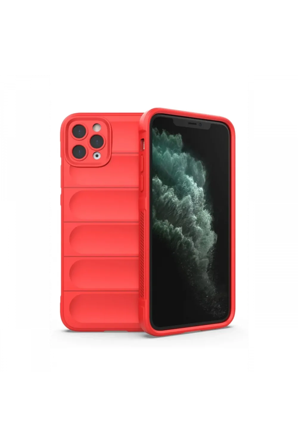 Apple iPhone 11 Pro Max Kılıf Optimum Silikon - Kırmızı