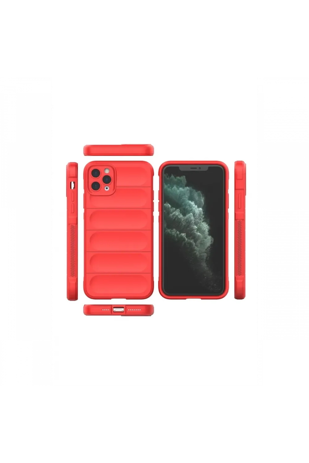 Apple iPhone 11 Pro Max Kılıf Optimum Silikon - Kırmızı