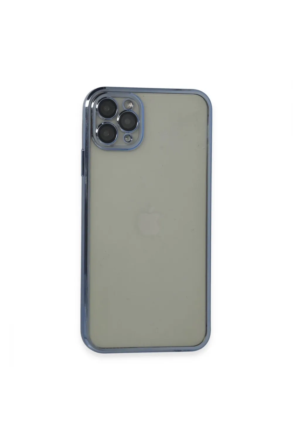 Apple İphone 11 Pro Max Kılıf Razer Lensli Silikon - Açık Mavi