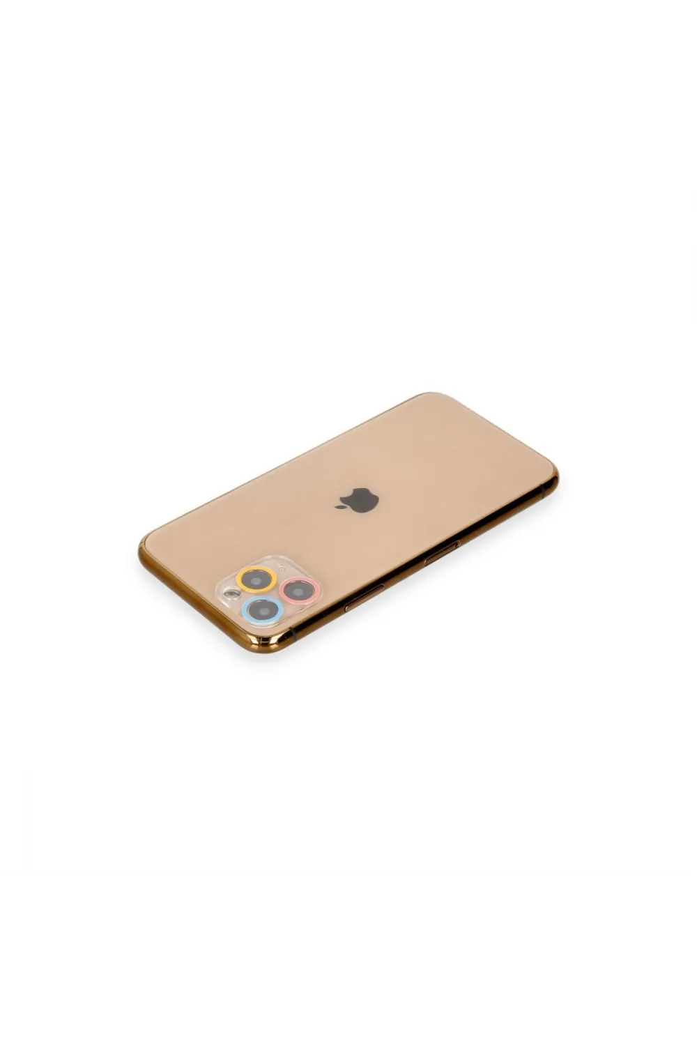 Apple İphone 11 Pro Max Renkli Kamera Lens Koruma Cam - Pembe-mavi