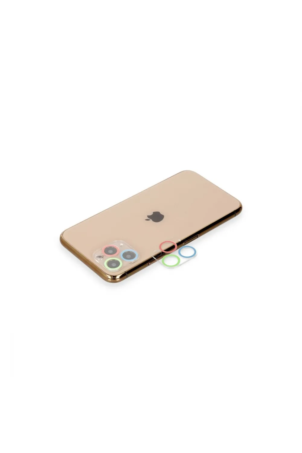 Apple İphone 11 Pro Renkli Kamera Lens Koruma Cam - Mavi-yeşil