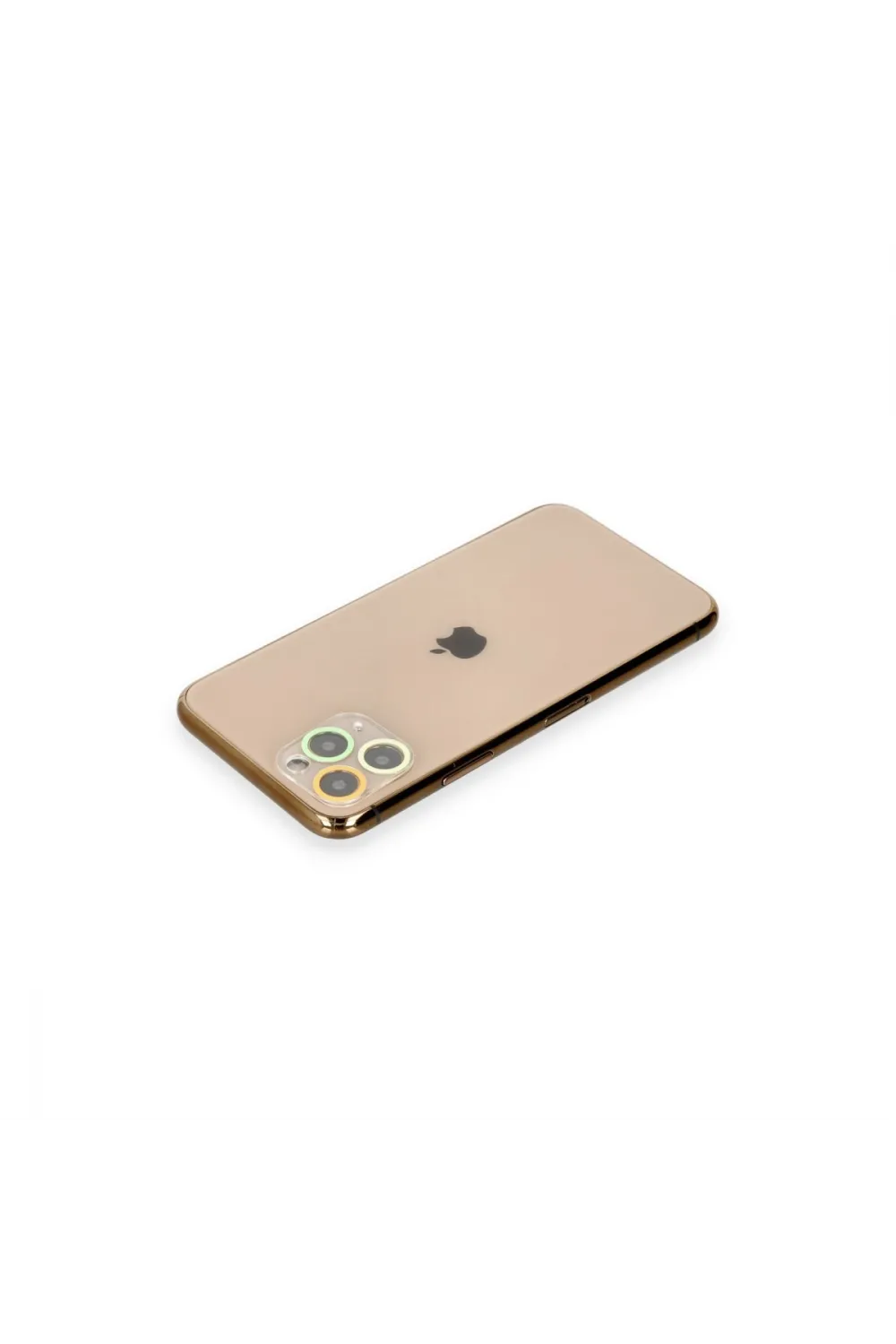 Apple İphone 11 Pro Renkli Kamera Lens Koruma Cam - Sarı-turuncu