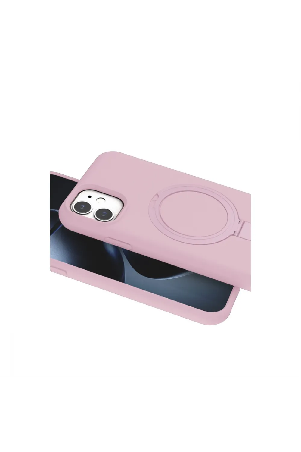 Apple İphone 11 Regal Magsafe Standlı Kapak - Açık Pembe