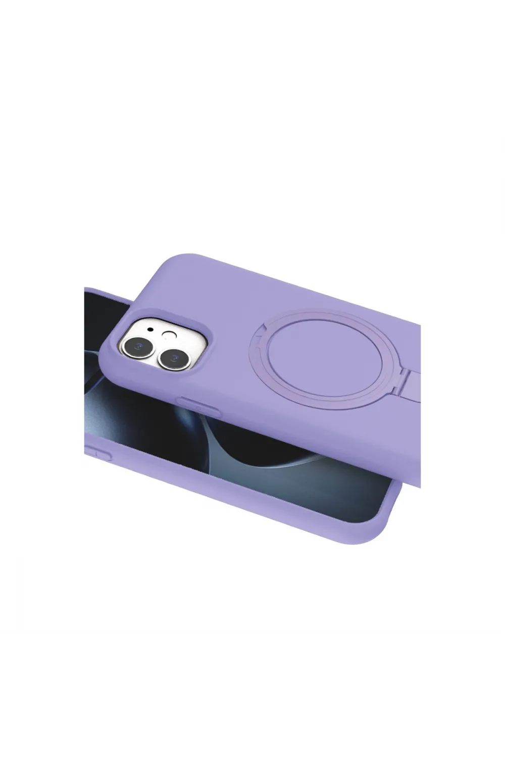 Apple İphone 11 Regal Magsafe Standlı Kapak - Lila