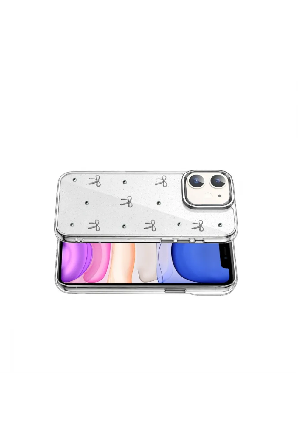 Apple İphone 12 Fiyonk Desenli Kapak - Desen 5