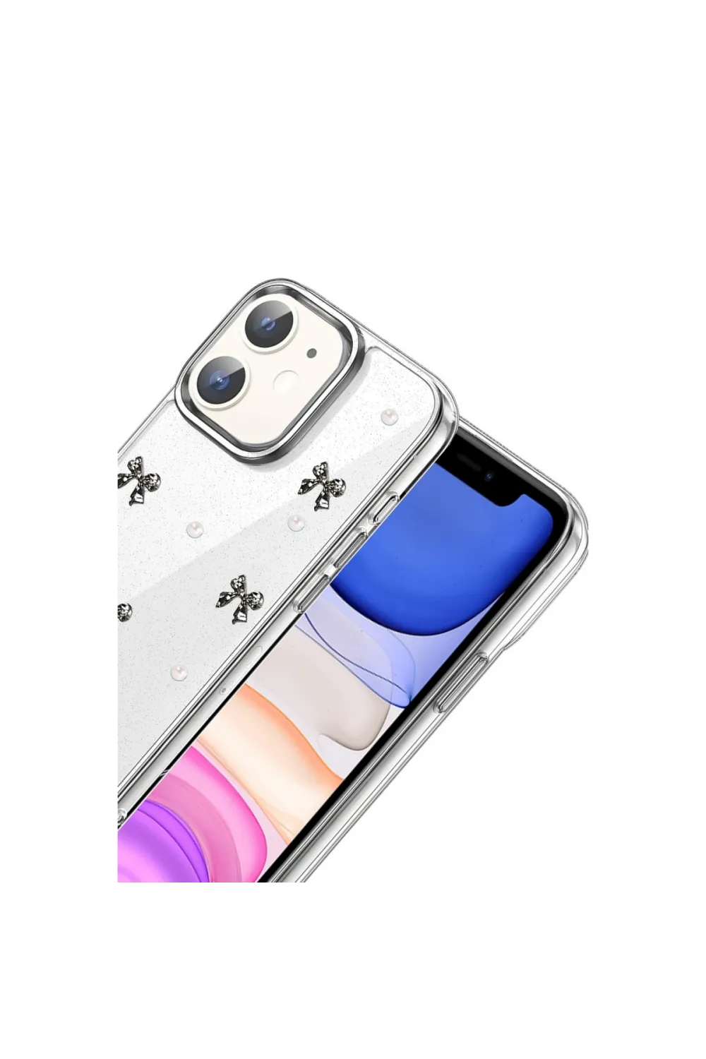 Apple İphone 12 Fiyonk Desenli Kapak - Desen 8