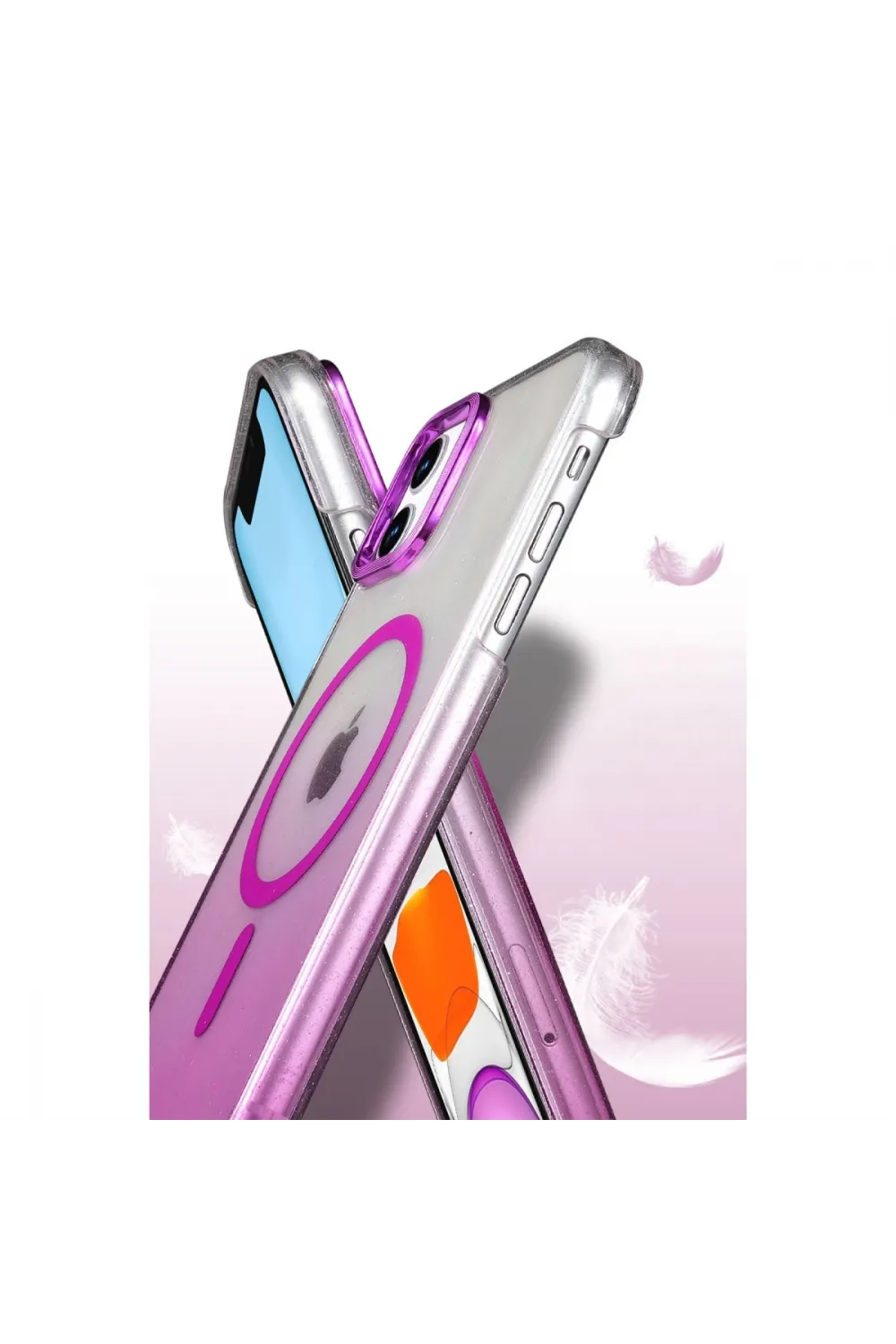 Apple İphone 12 Glossy Magsafe Kapak - Pembe