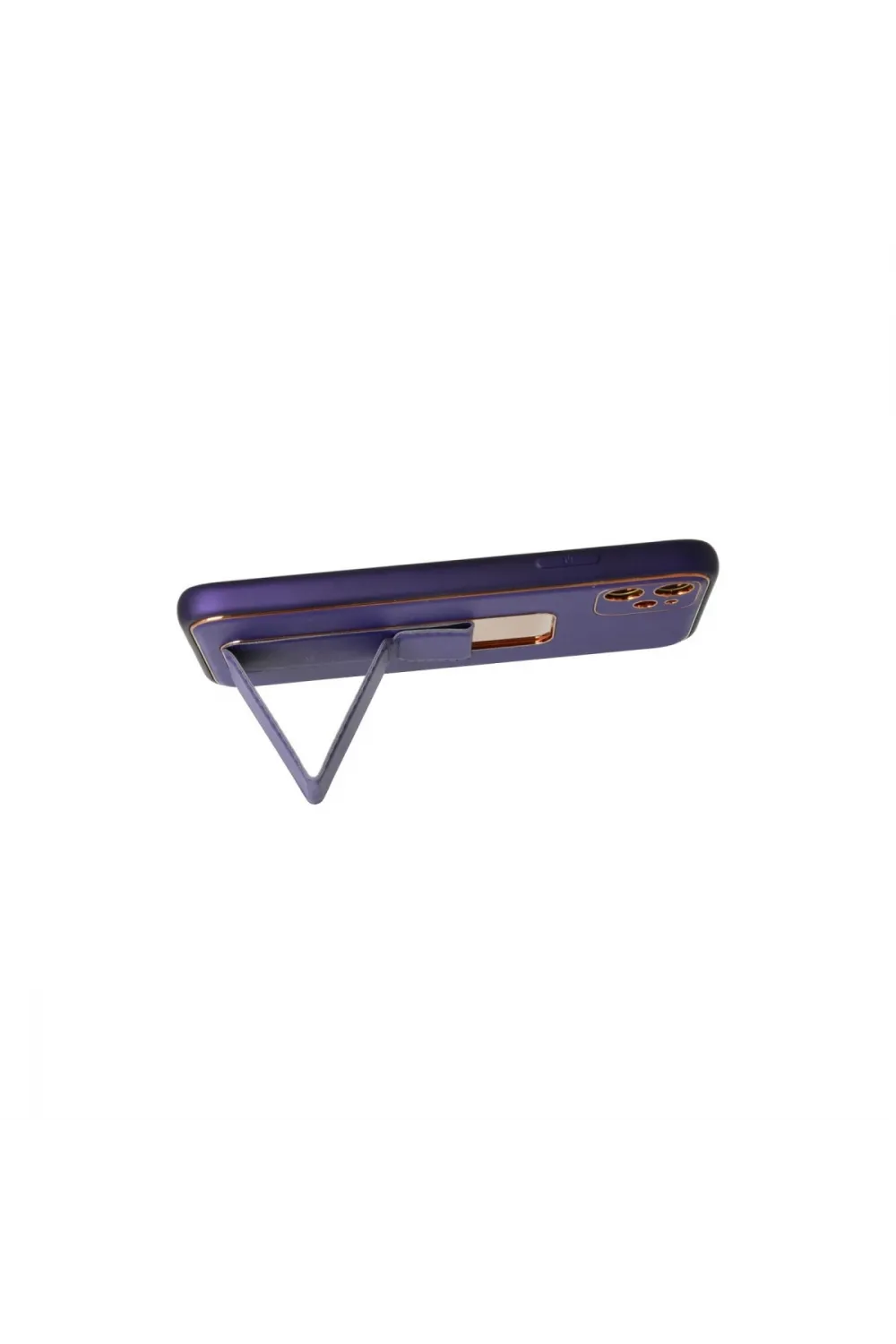 Apple İphone 12 Kılıf Coco Deri Standlı Kapak - Mor