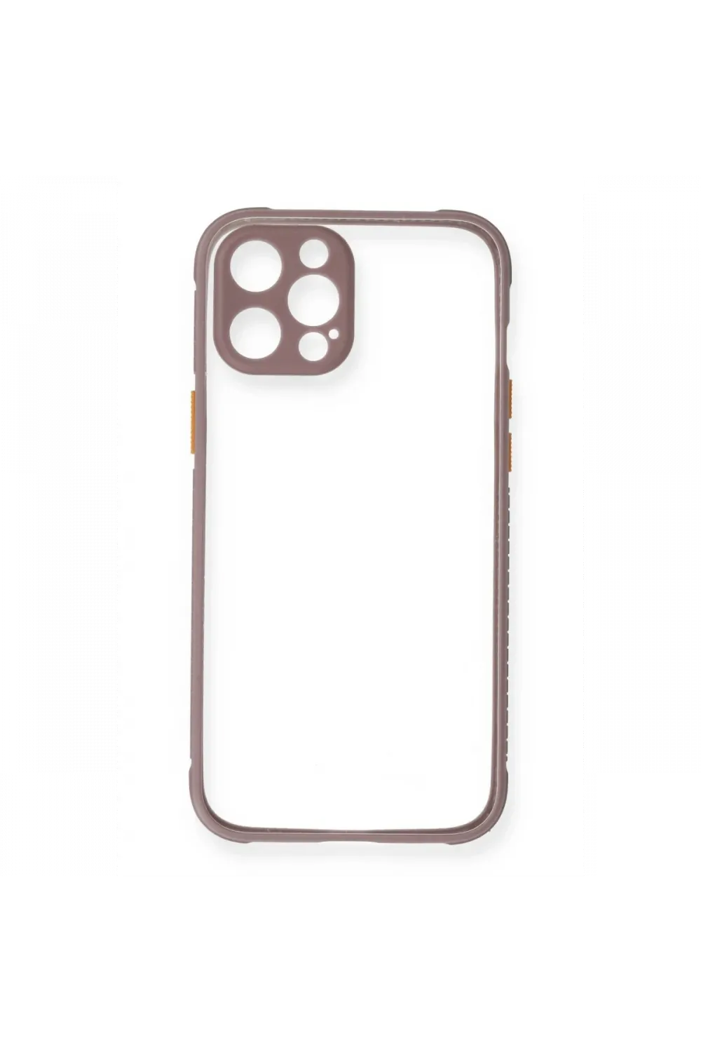 Apple iPhone 12 Kılıf Miami Şeffaf Silikon - Açık Mor