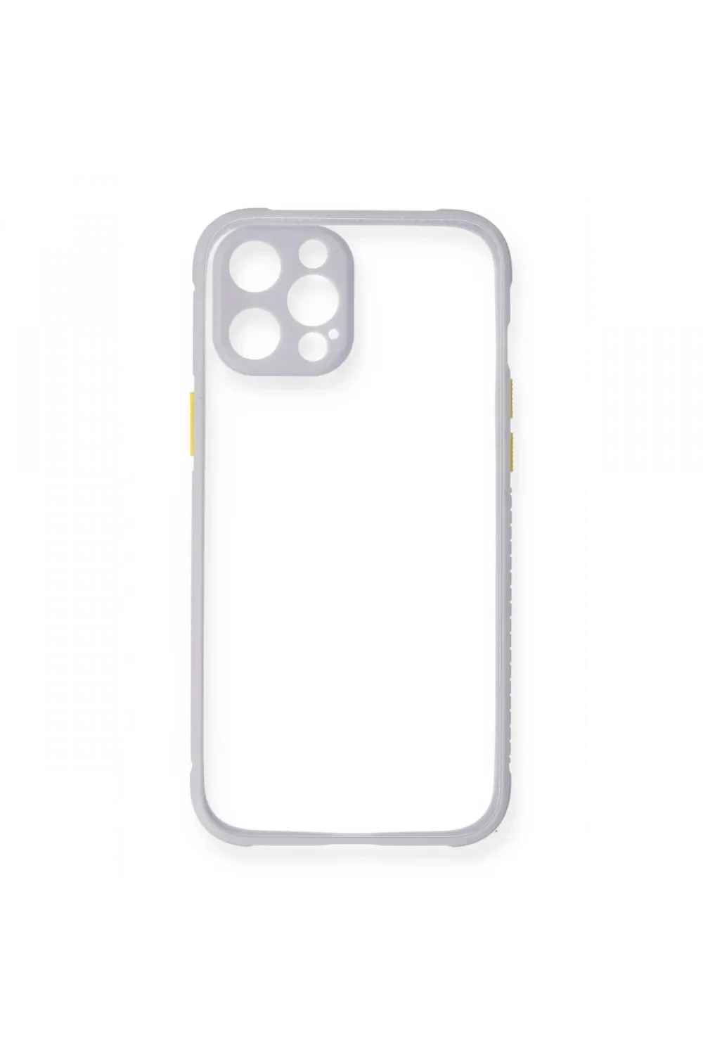 Apple iPhone 12 Kılıf Miami Şeffaf Silikon - Lila