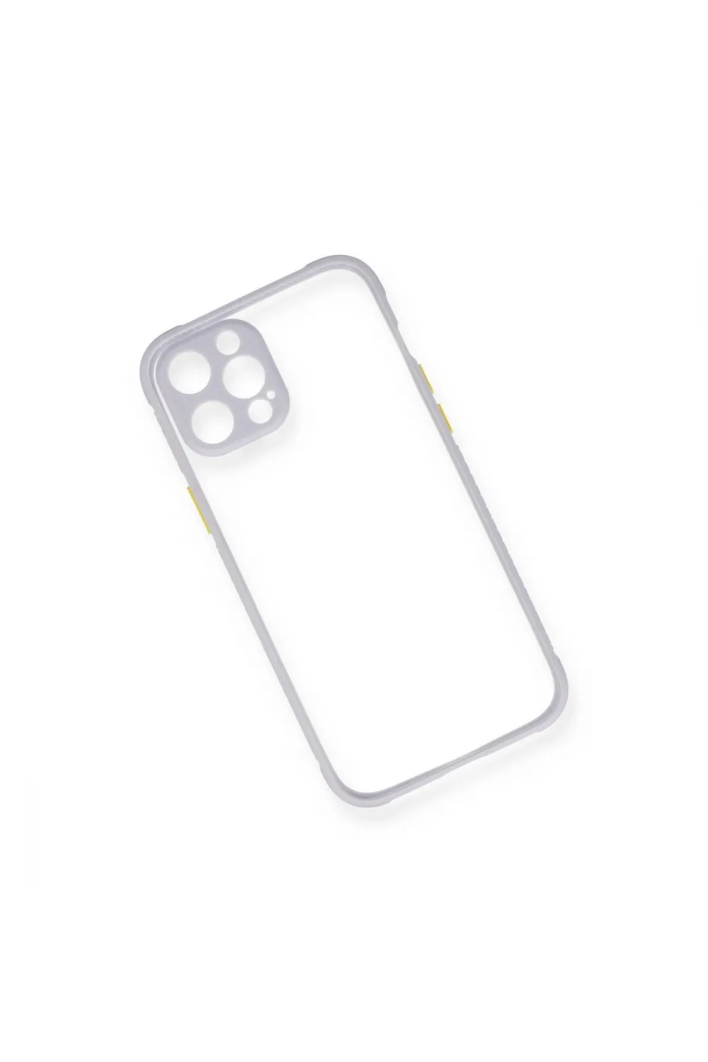Apple İphone 12 Kılıf Miami Şeffaf Silikon - Lila