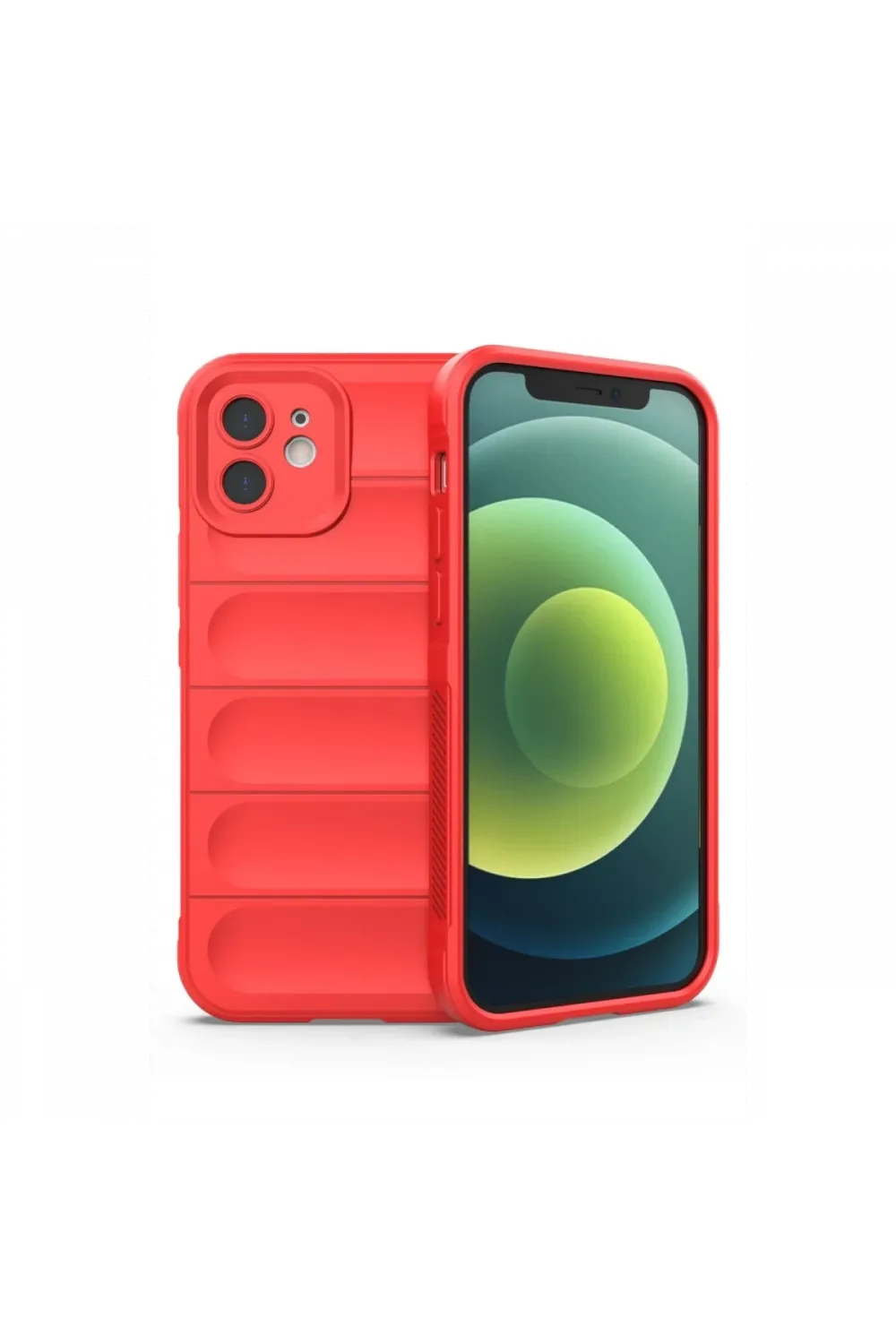 Apple iPhone 12 Kılıf Optimum Silikon - Kırmızı