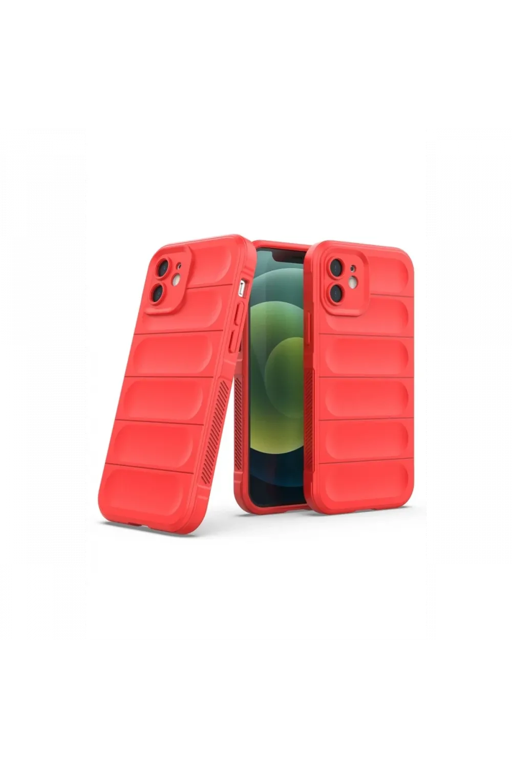 Apple iPhone 12 Kılıf Optimum Silikon - Kırmızı