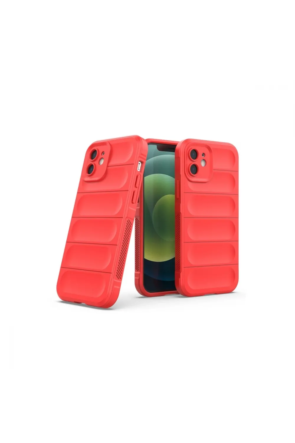 Apple İphone 12 Kılıf Optimum Silikon - Kırmızı