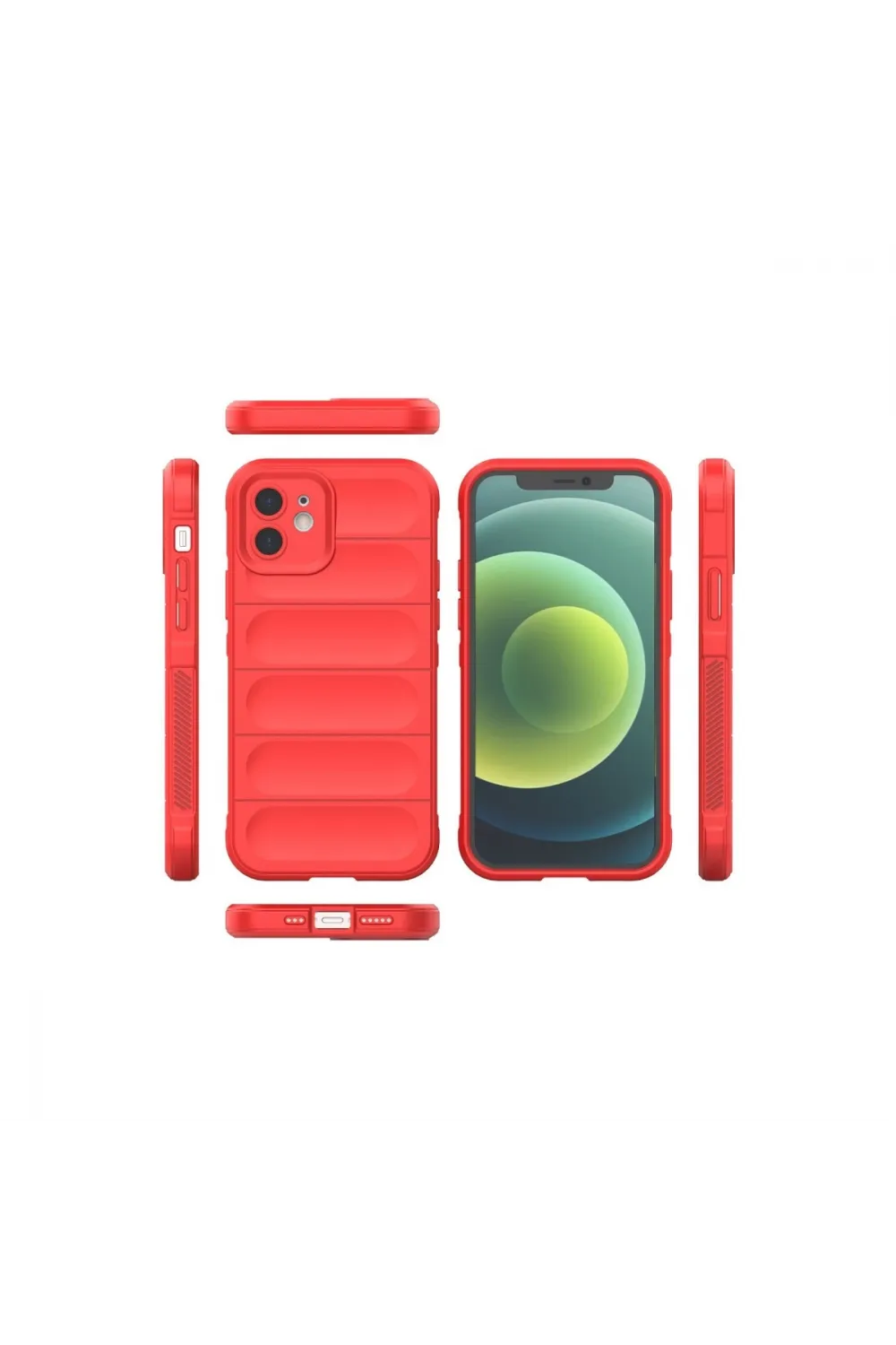 Apple İphone 12 Kılıf Optimum Silikon - Kırmızı