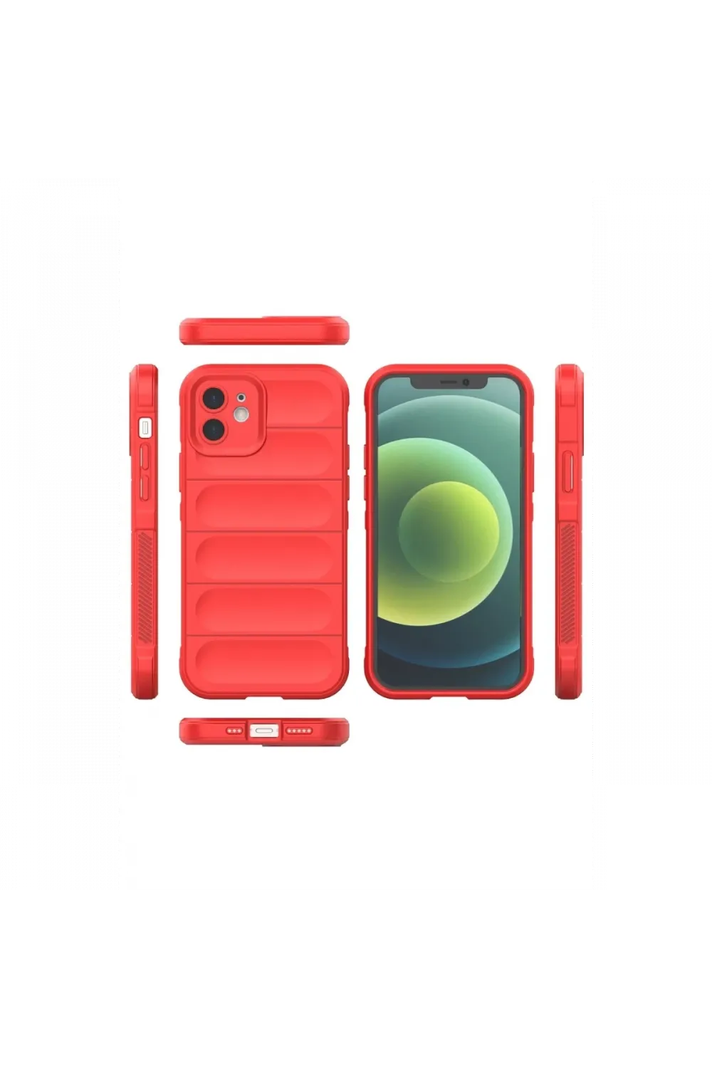 Apple iPhone 12 Kılıf Optimum Silikon - Kırmızı