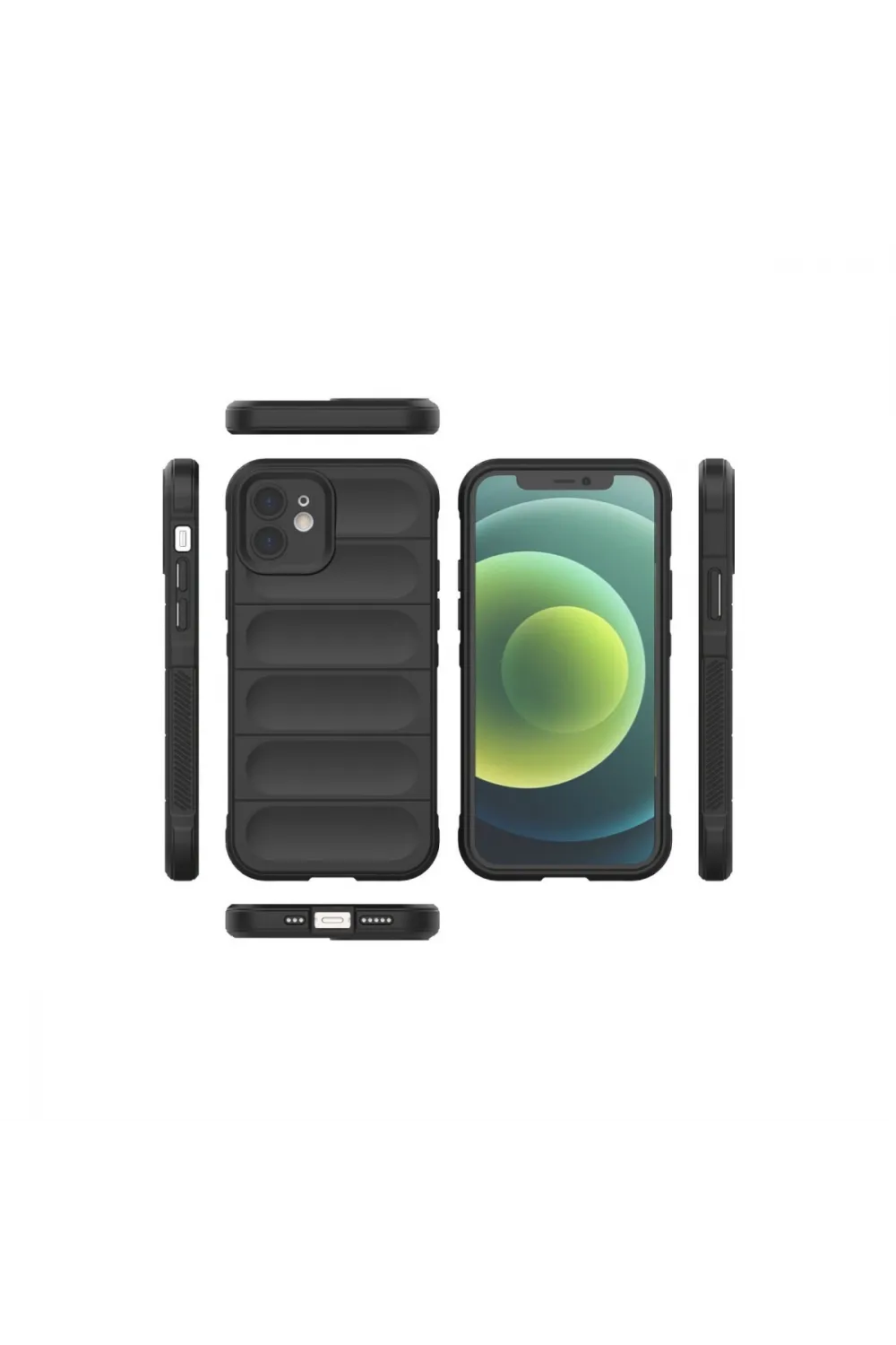 Apple İphone 12 Kılıf Optimum Silikon - Siyah