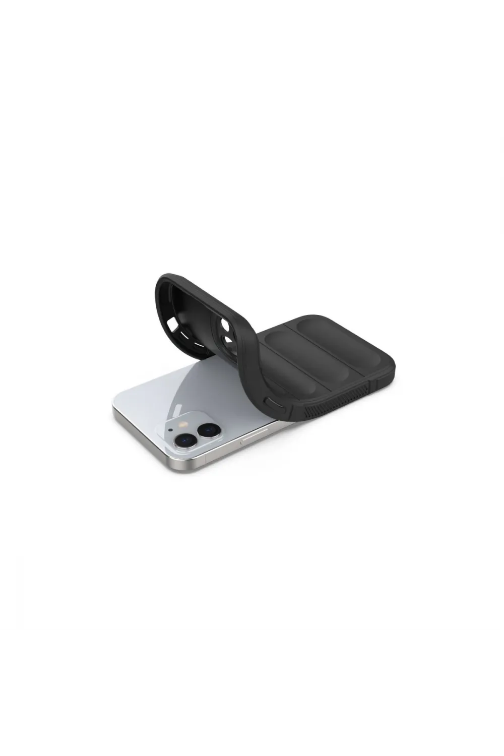 Apple İphone 12 Kılıf Optimum Silikon - Siyah