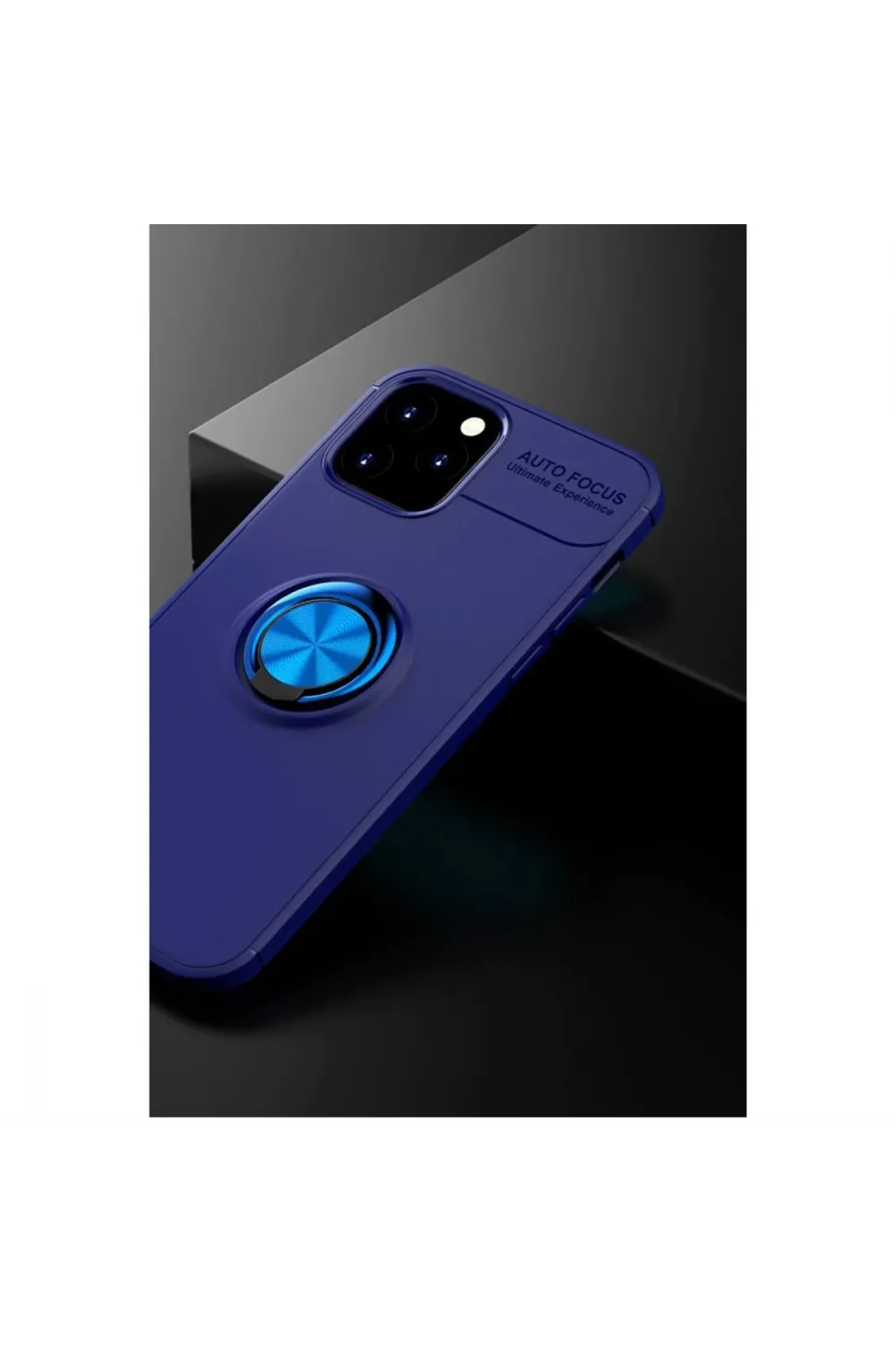 Apple İphone 12 Kılıf Range Yüzüklü Silikon - Mavi