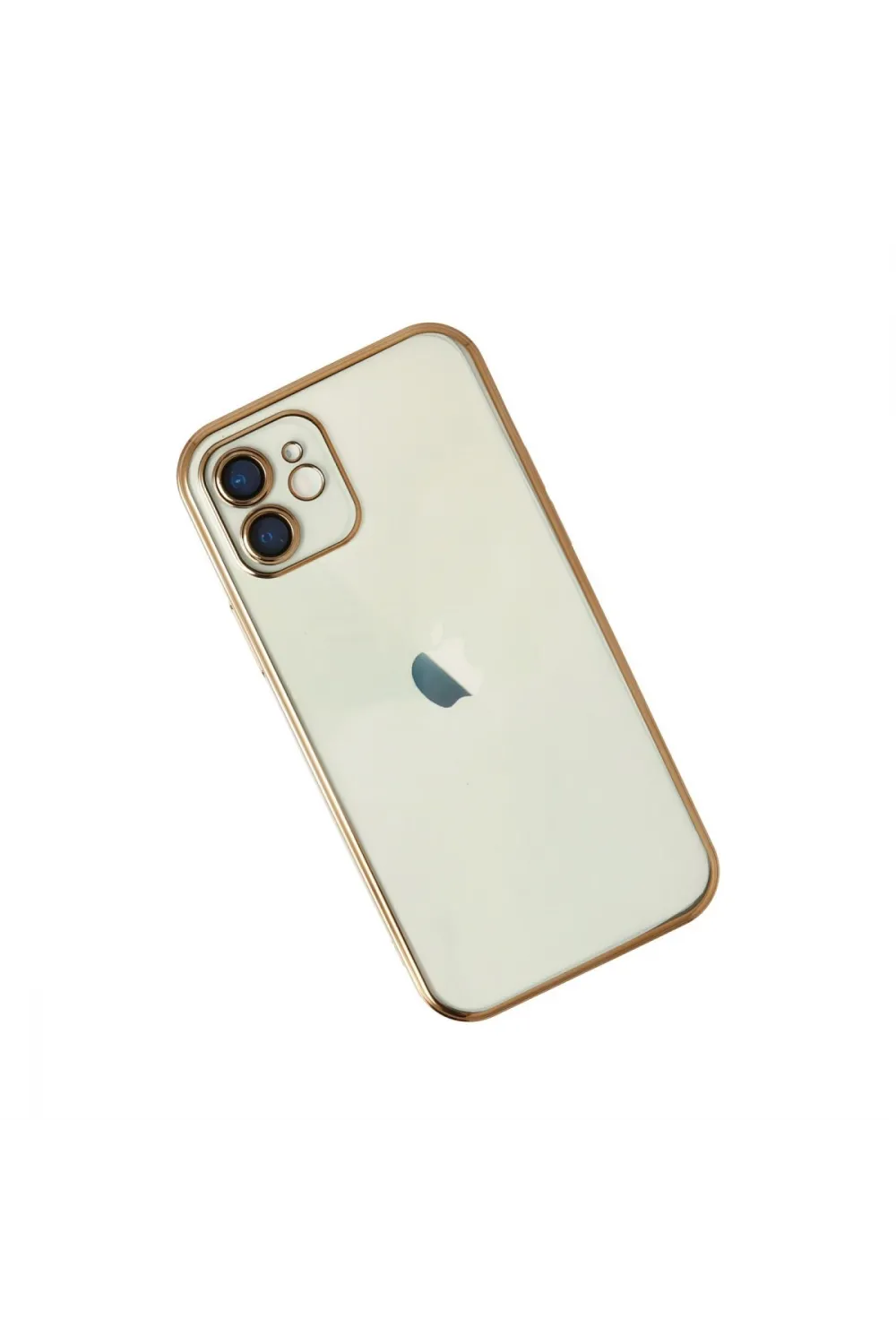 Apple İphone 12 Kılıf Razer Lensli Silikon - Gold