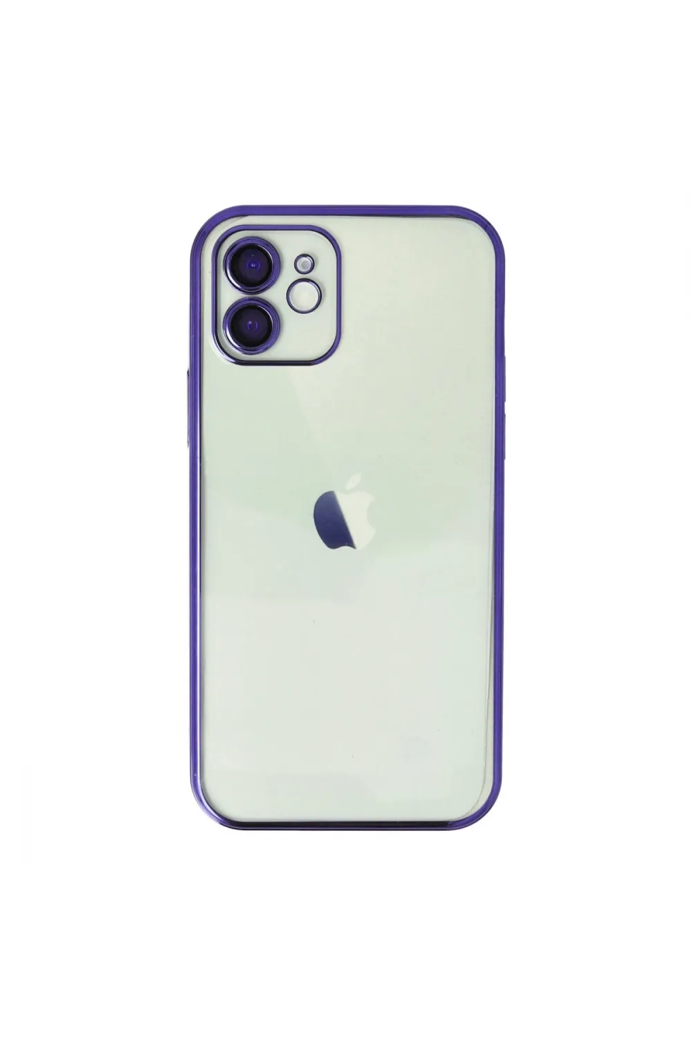 Apple İphone 12 Kılıf Razer Lensli Silikon - Mor