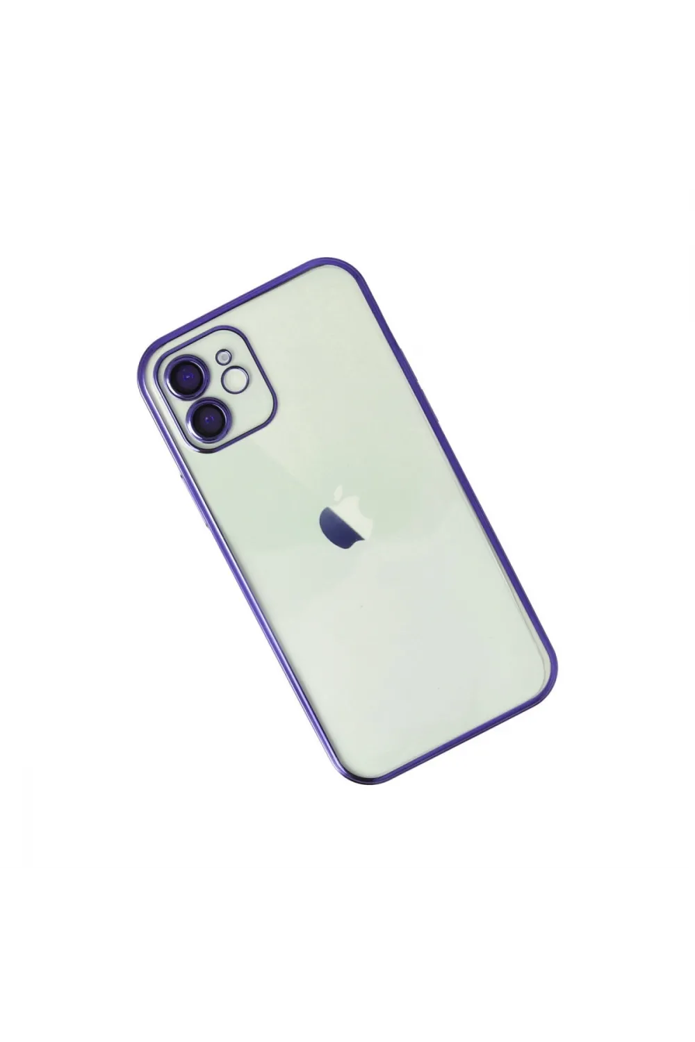 Apple İphone 12 Kılıf Razer Lensli Silikon - Mor