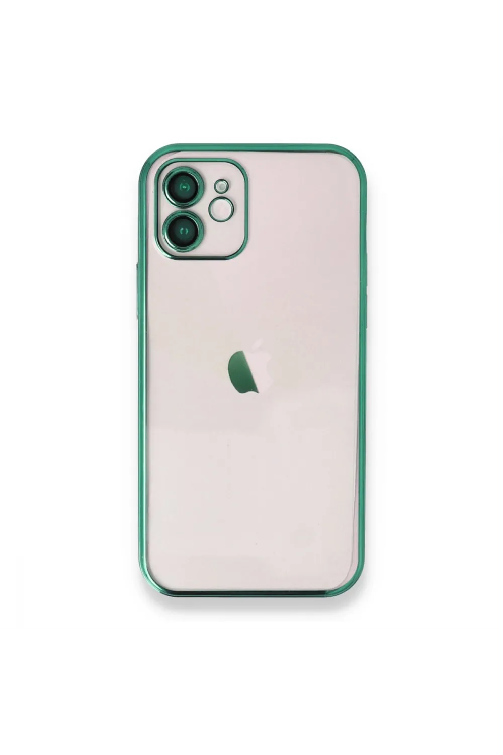 Apple İphone 12 Kılıf Razer Lensli Silikon - Yeşil