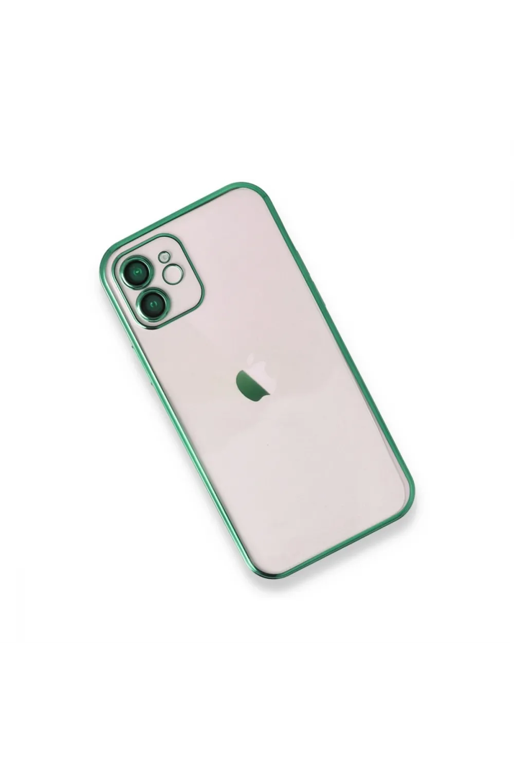 Apple İphone 12 Kılıf Razer Lensli Silikon - Yeşil