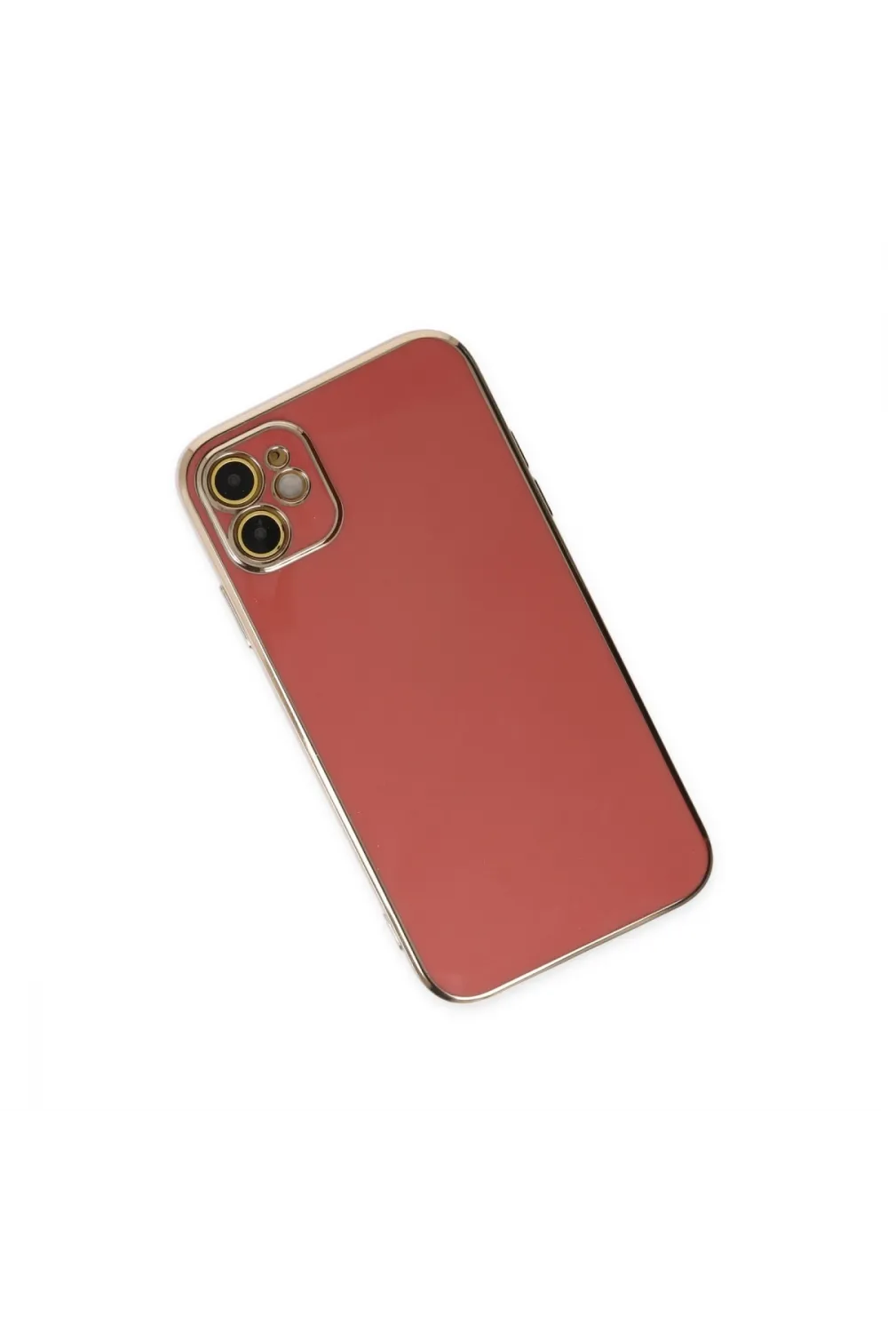 Apple İphone 12 Kılıf Volet Silikon - Kırmızı
