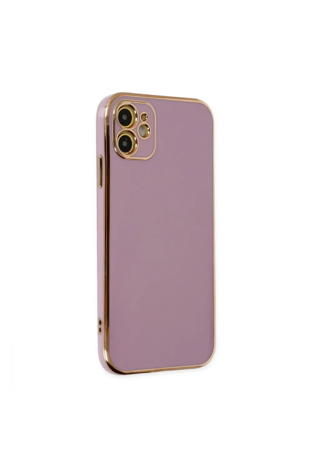 Apple İphone 12 Kılıf Volet Silikon - Mor