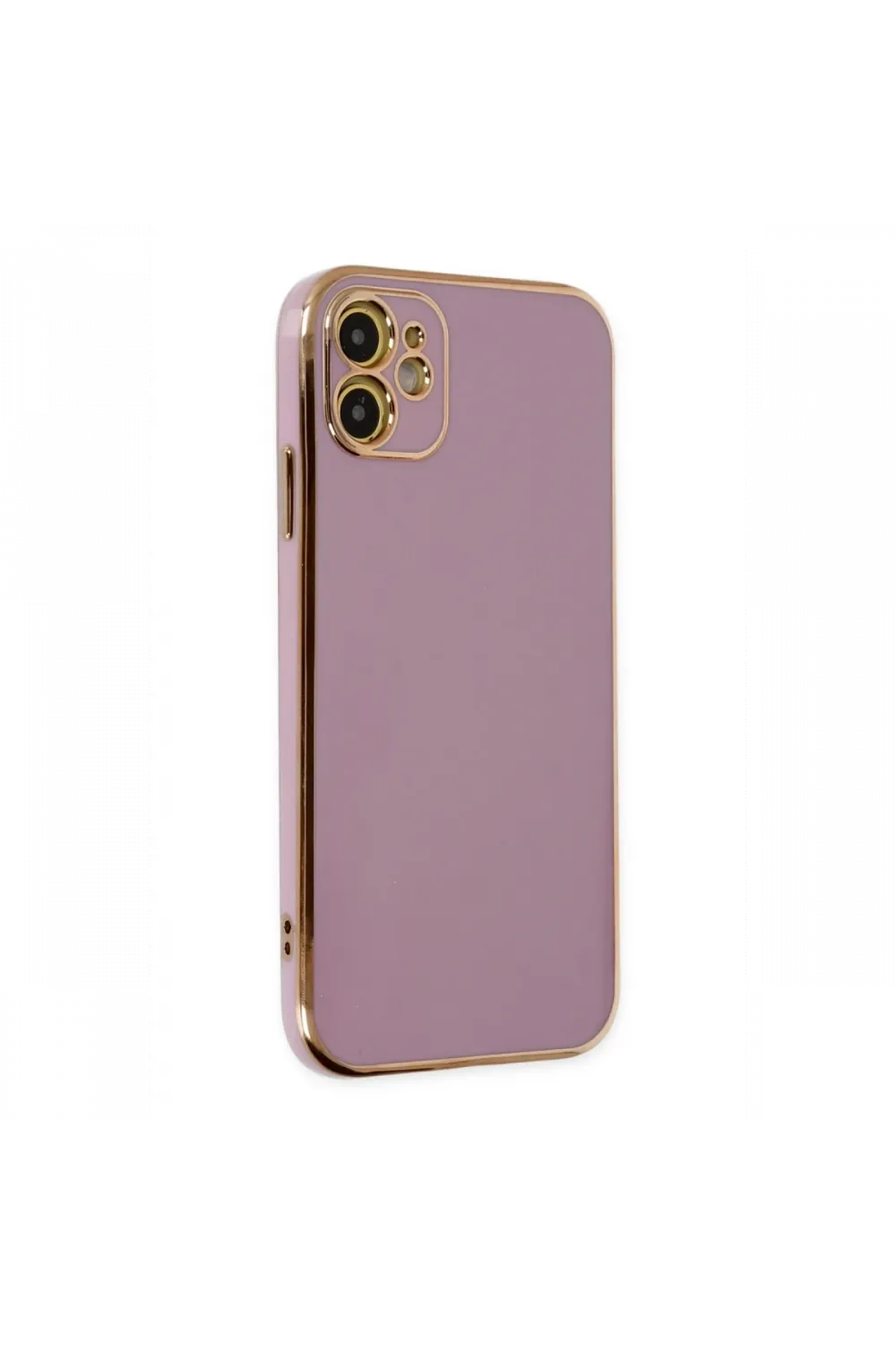 Apple iPhone 12 Kılıf Volet Silikon - Mor