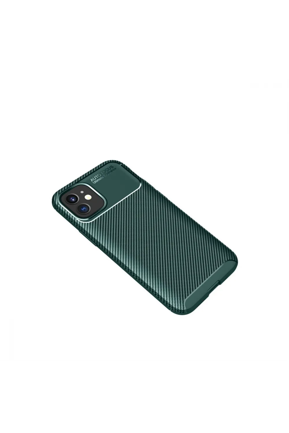 Apple İphone 12 Mini Kılıf Auto Focus Karbon Kapak - Yeşil