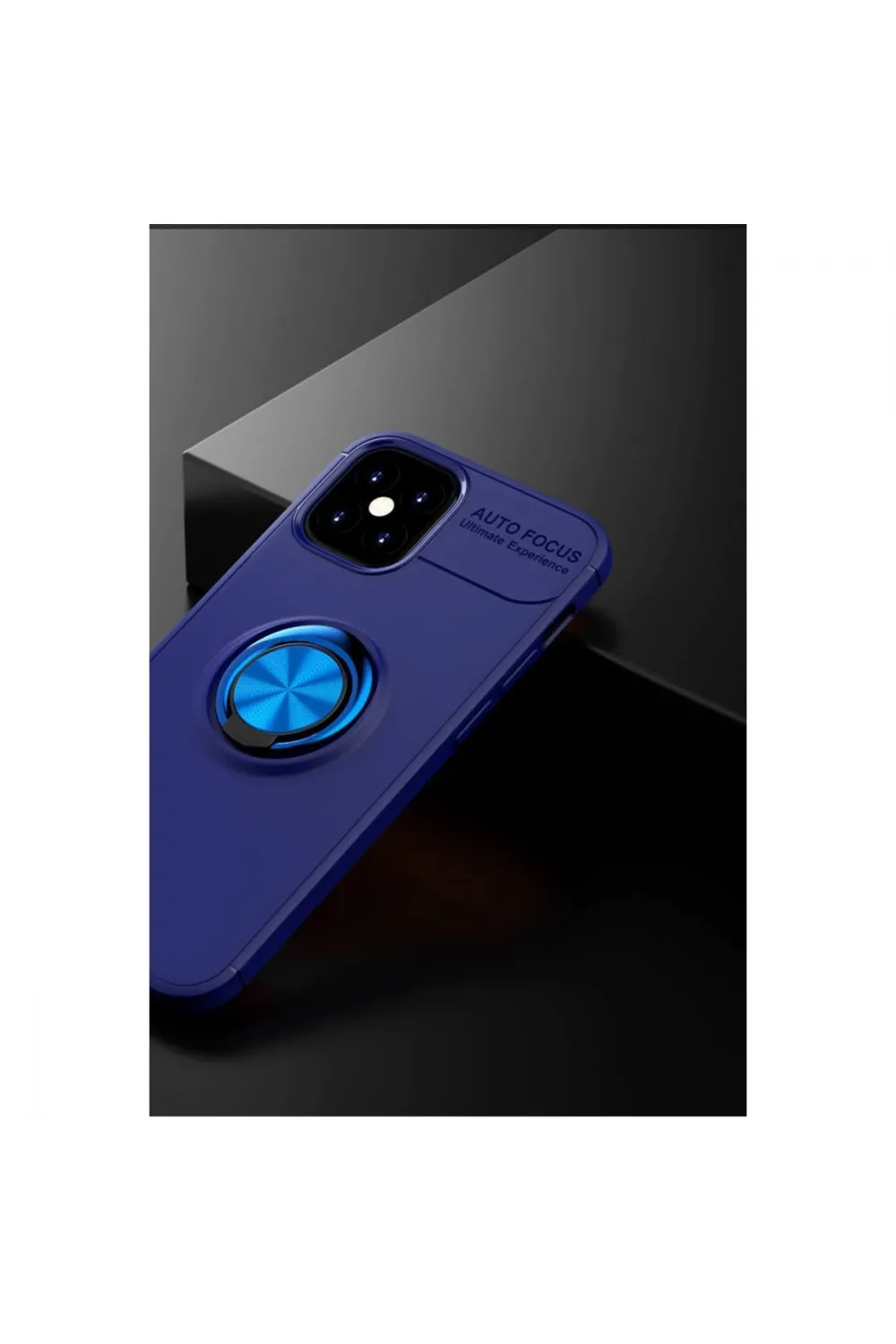 Apple İphone 12 Mini Kılıf Range Yüzüklü Silikon - Mavi
