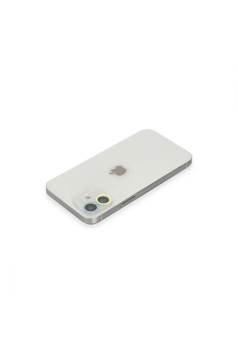 Apple İphone 12 Mini Renkli Kamera Lens Koruma Cam - Sarı-mavi