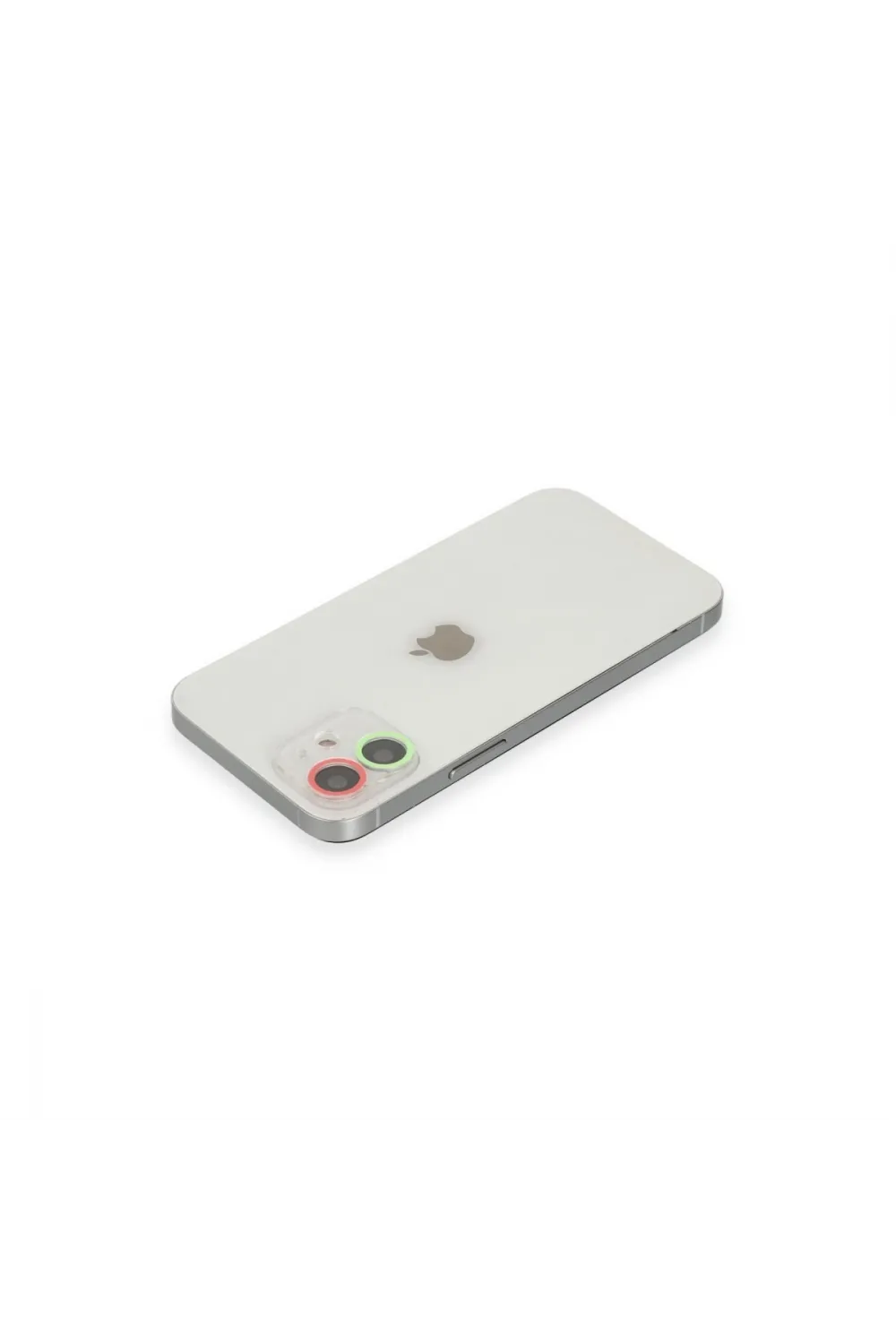 Apple İphone 12 Mini Renkli Kamera Lens Koruma Cam - Yeşil-pembe