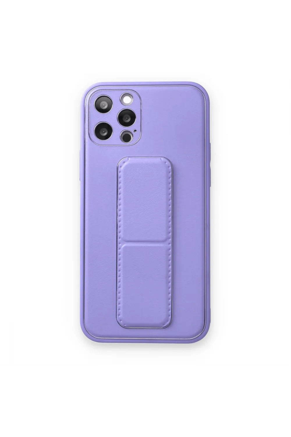 Apple İphone 12 Pro Kılıf Coco Deri Standlı Kapak - Koyu Lila