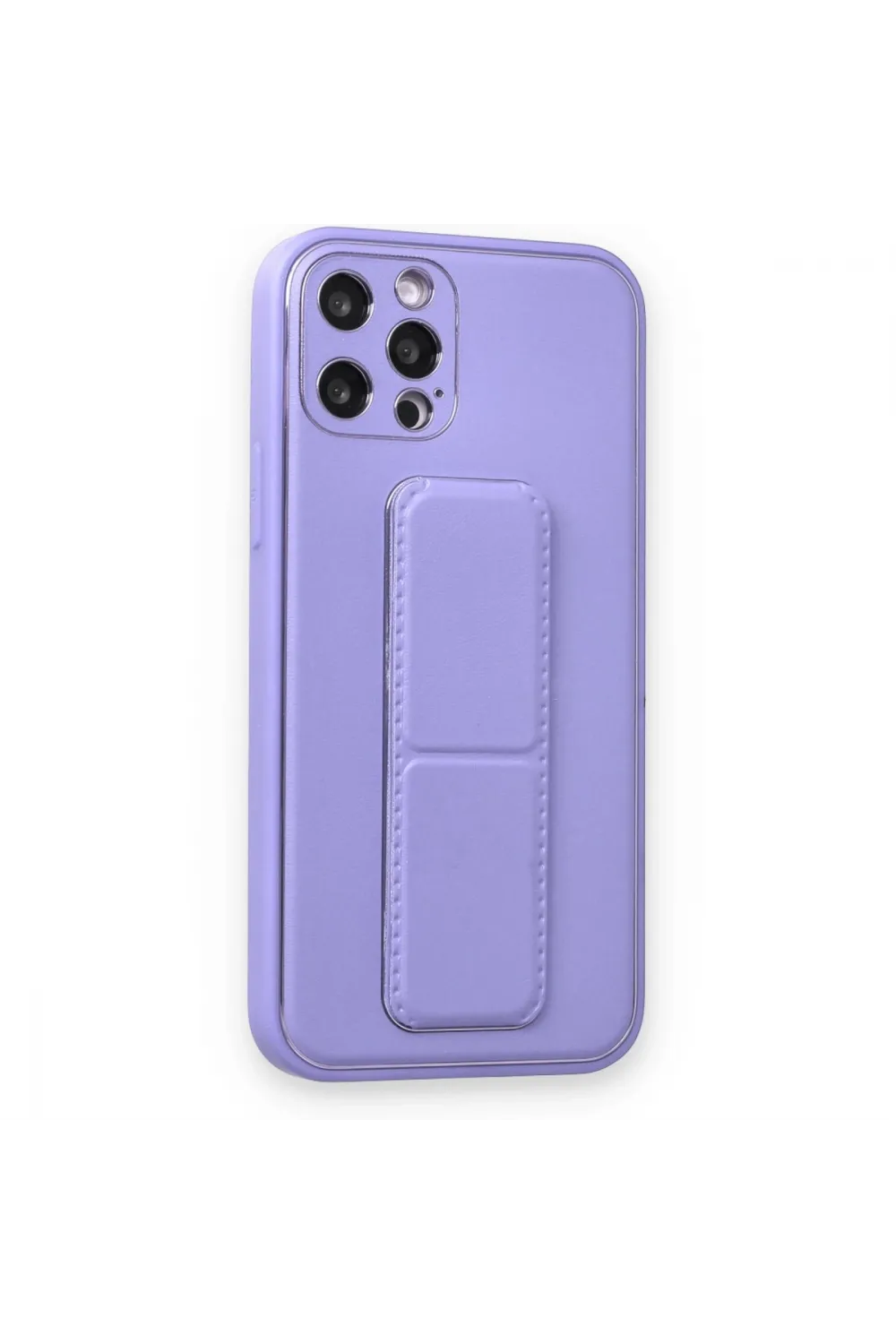 Apple İphone 12 Pro Kılıf Coco Deri Standlı Kapak - Koyu Lila