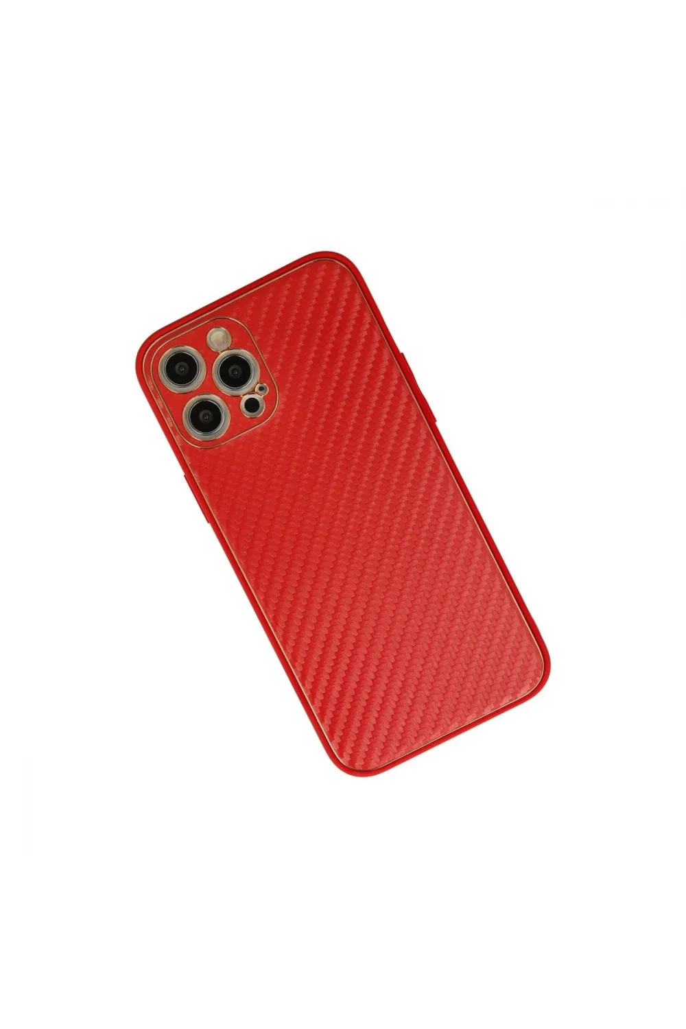 Apple İphone 12 Pro Kılıf Coco Karbon Silikon - Kırmızı