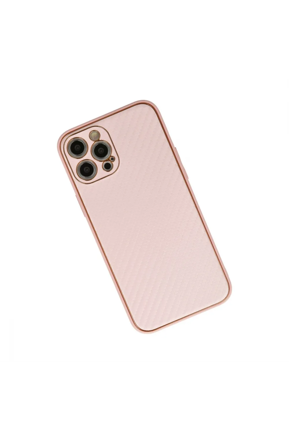 Apple İphone 12 Pro Kılıf Coco Karbon Silikon - Pembe