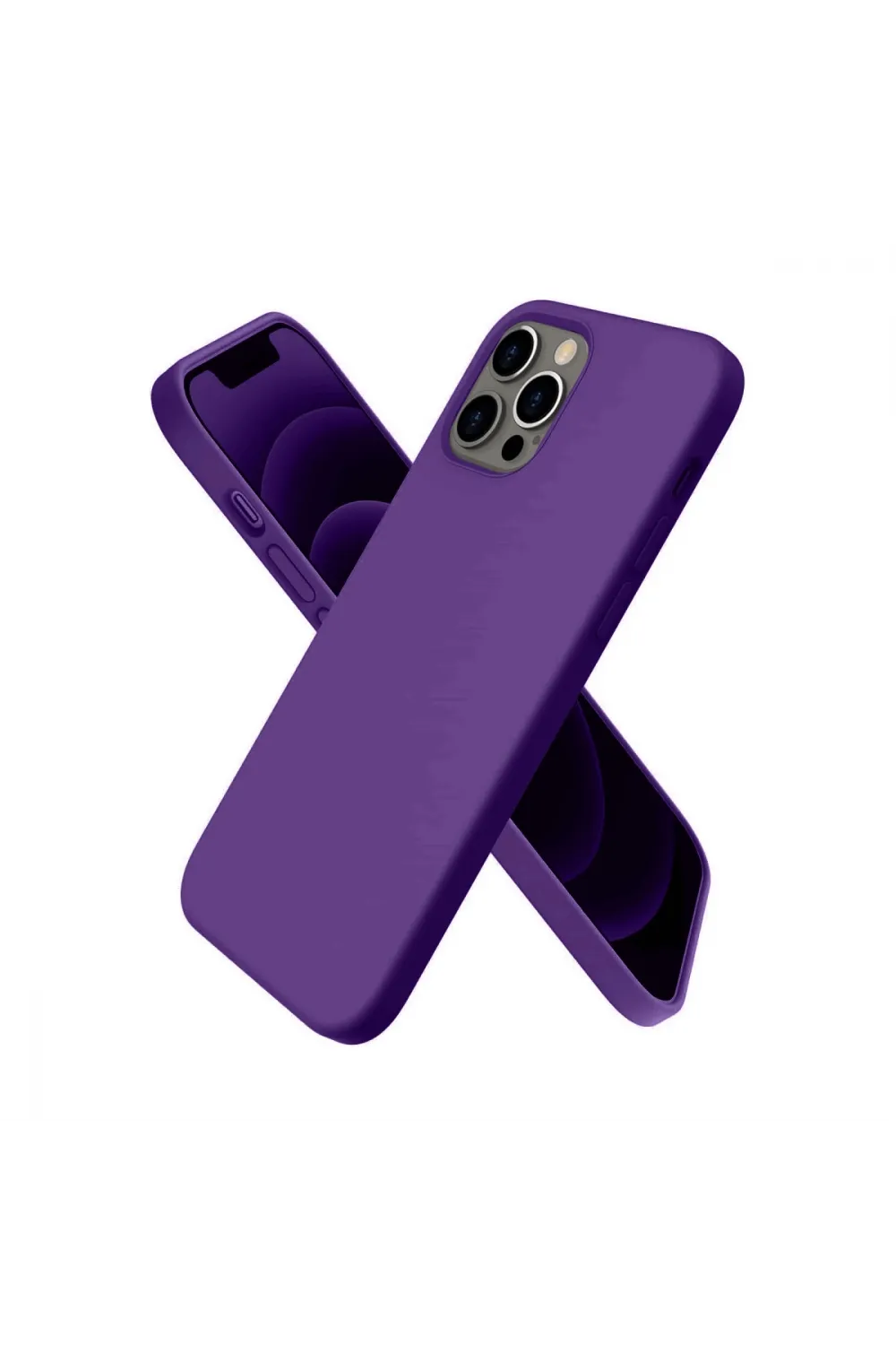Apple İphone 12 Pro Kılıf First Silikon - Mürdüm