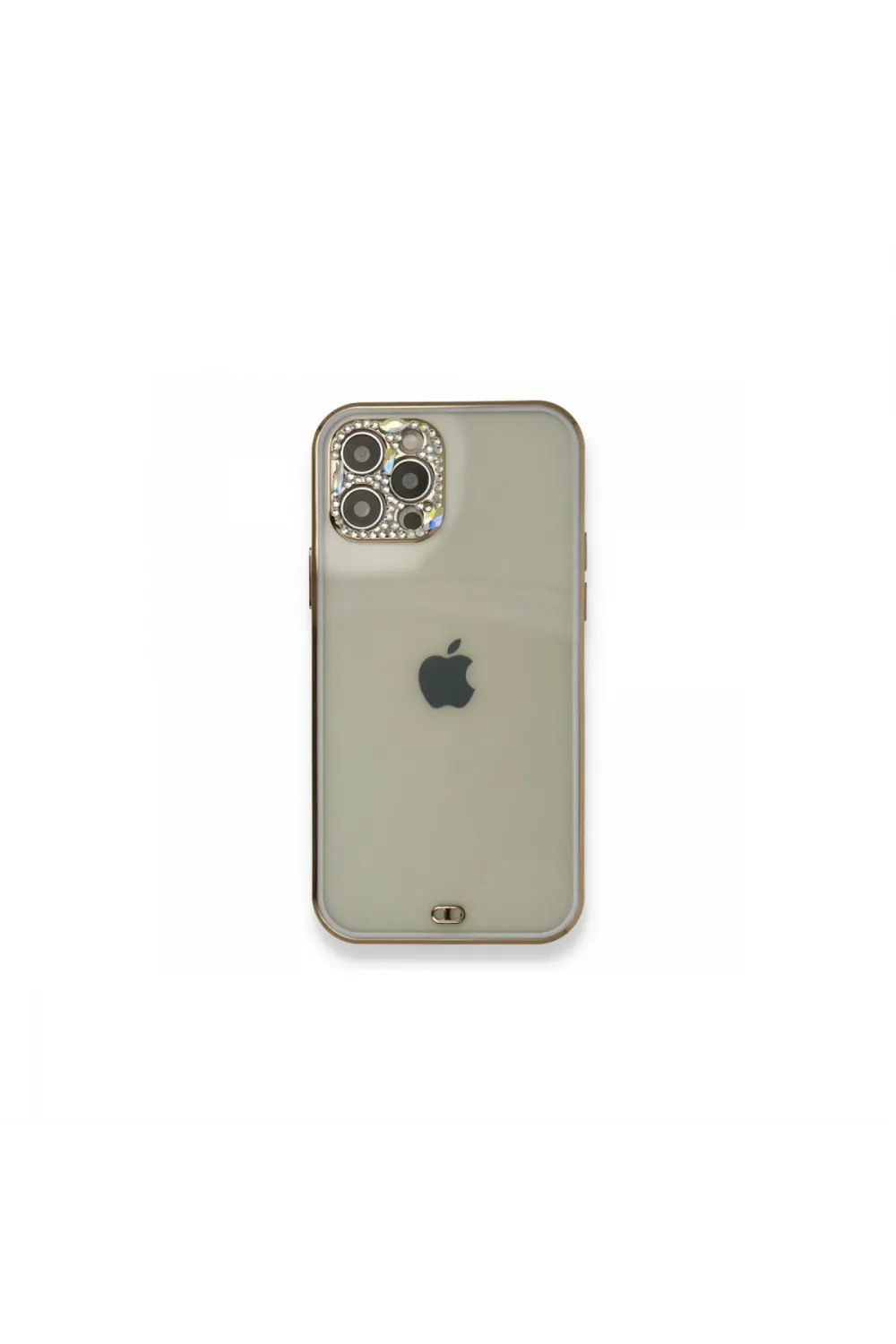Apple İphone 12 Pro Kılıf Liva Taşlı Silikon - Mor