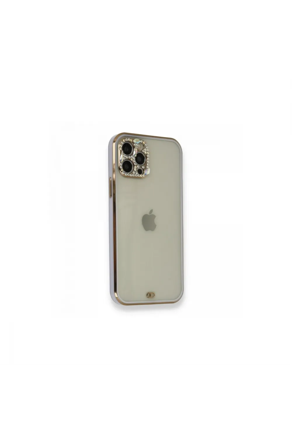 Apple İphone 12 Pro Kılıf Liva Taşlı Silikon - Mor