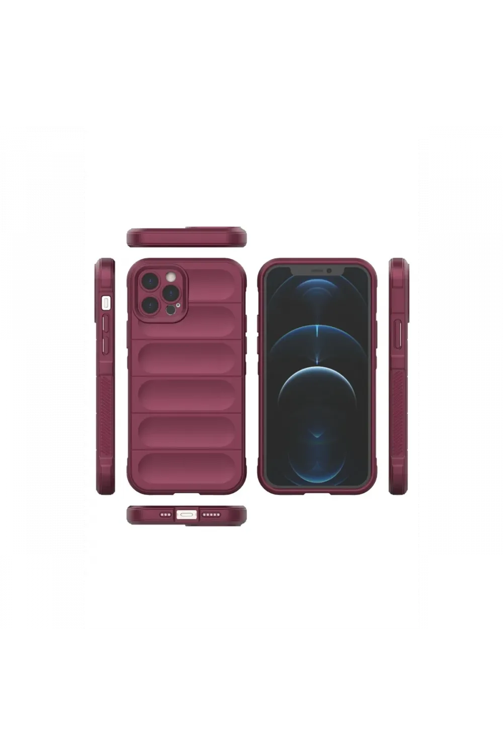 Apple iPhone 12 Pro Kılıf Optimum Silikon - Bordo