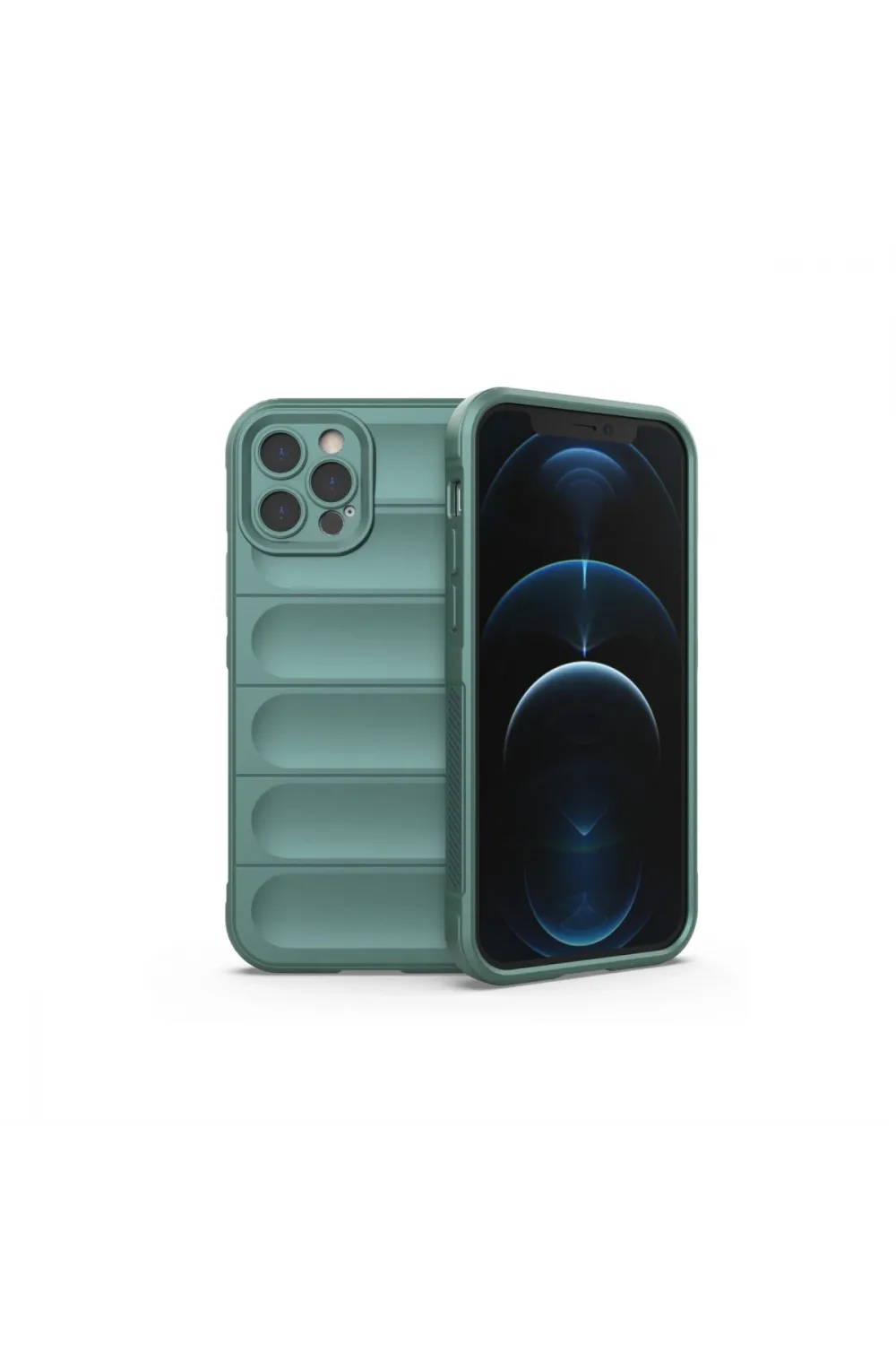 Apple İphone 12 Pro Kılıf Optimum Silikon - Koyu Yeşil