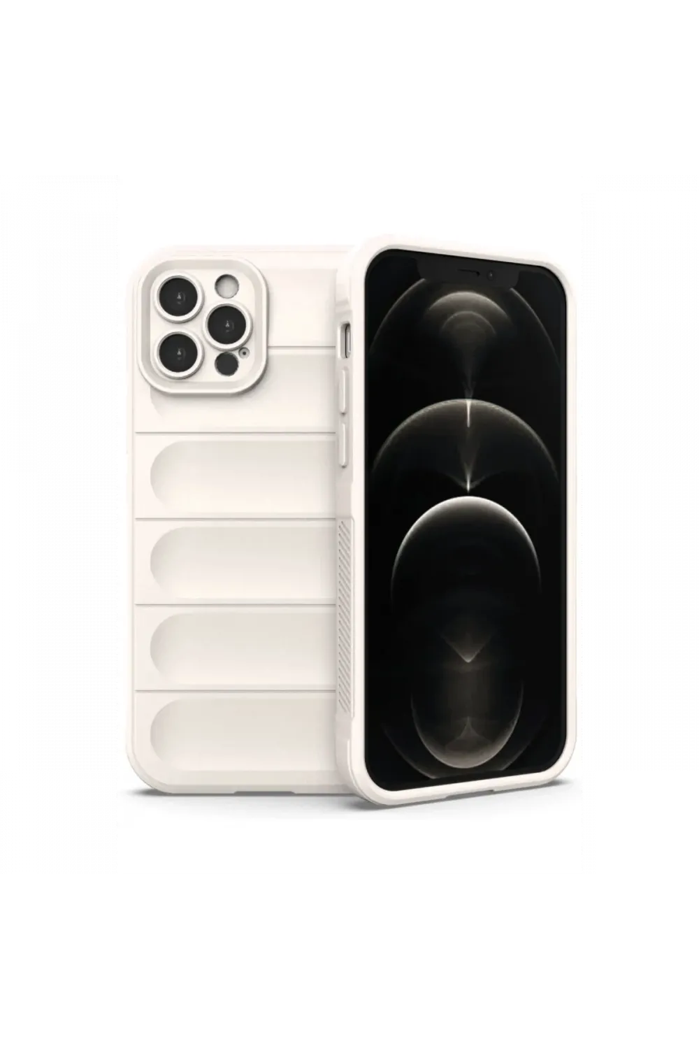 Apple iPhone 12 Pro Kılıf Optimum Silikon - Krem