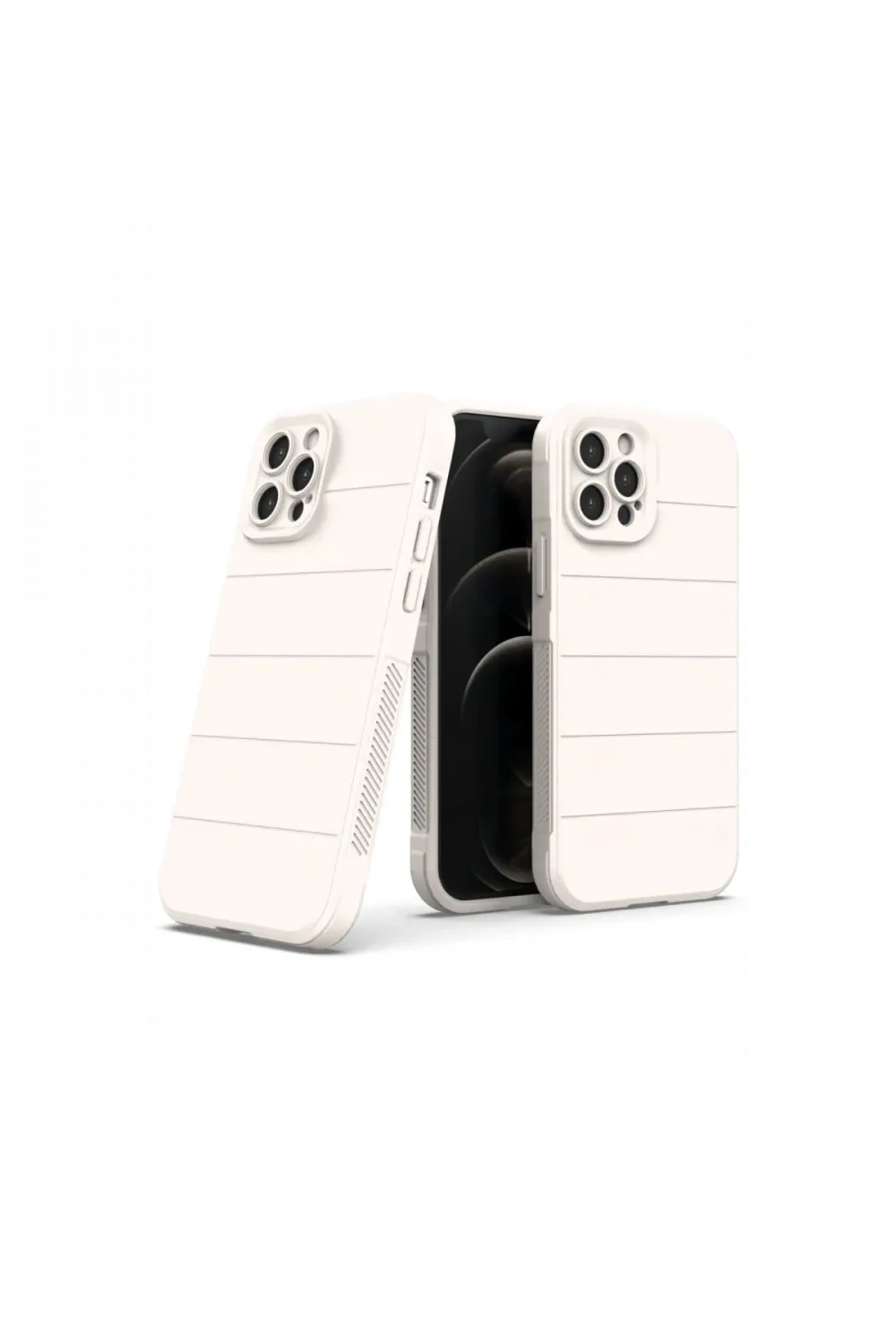 Apple iPhone 12 Pro Kılıf Optimum Silikon - Krem