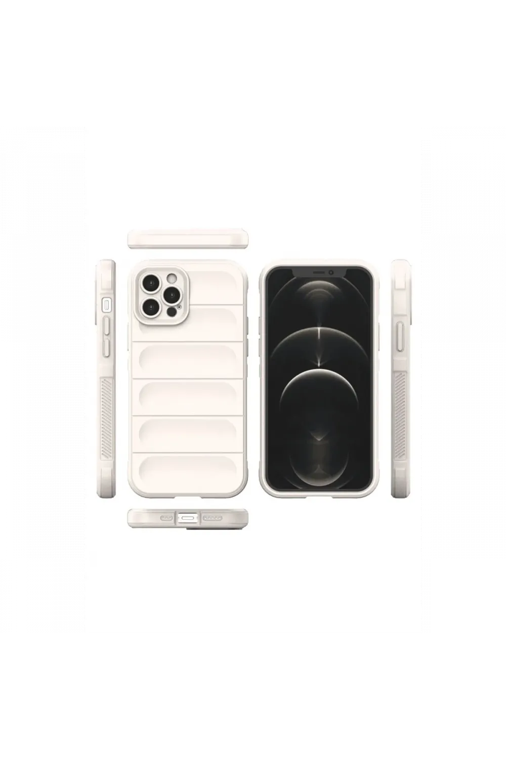 Apple iPhone 12 Pro Kılıf Optimum Silikon - Krem