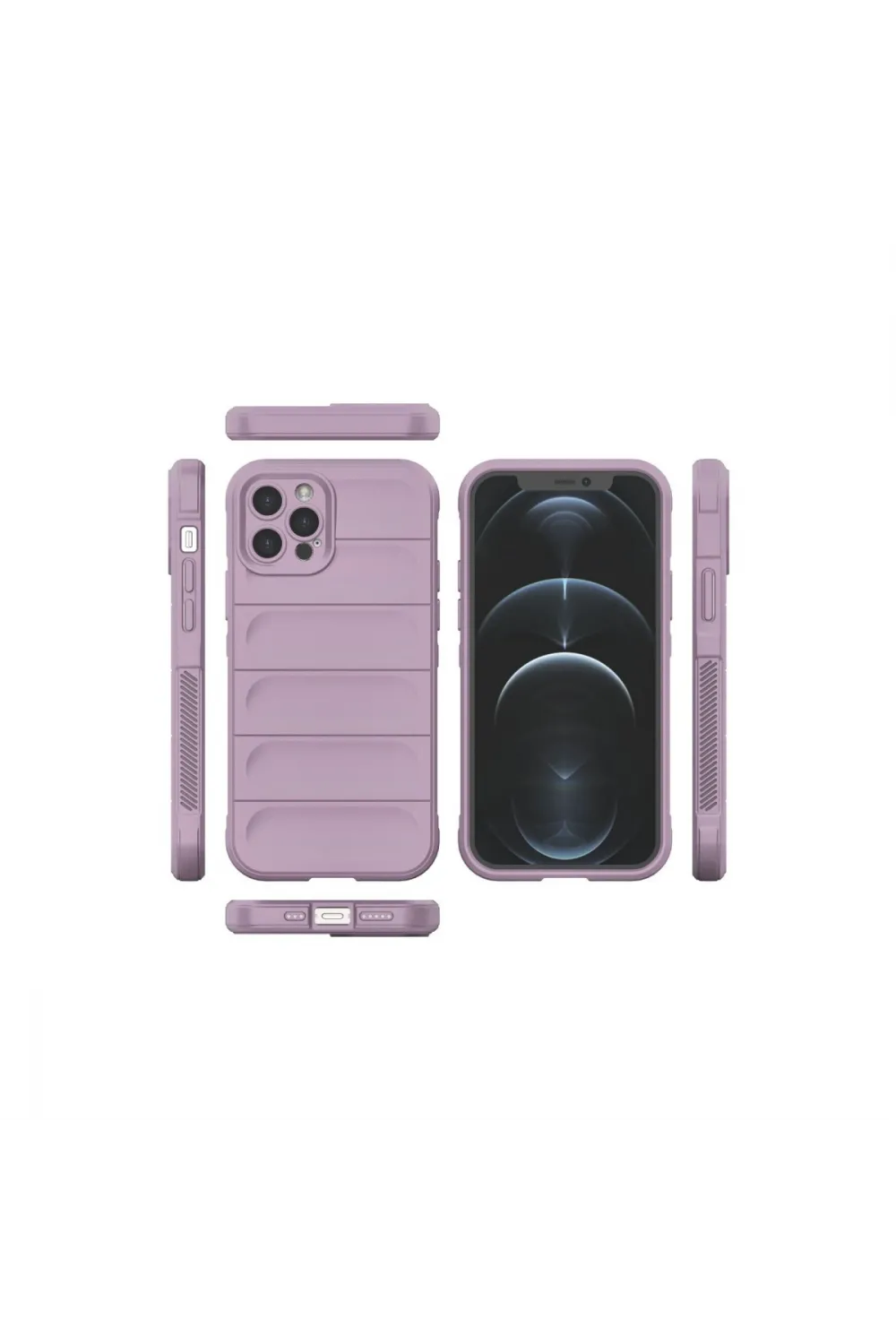 Apple İphone 12 Pro Kılıf Optimum Silikon - Mor