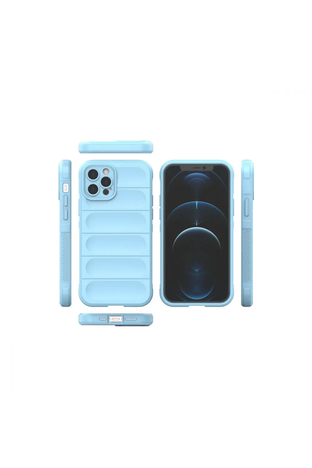 Apple İphone 12 Pro Kılıf Optimum Silikon - Sky Blue
